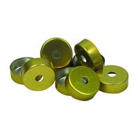 20 mm Magnetic Crimp Cap for Headspace Vial, Gold (100/pk)